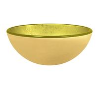 vidaXL Lavabo Baño Fregadero Tocador Cocina Inodoro Hoteles Restaurantes Familia Hogar Lavamanos Redondo sobre Encimera de Vidrio Templado Dorado