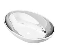 vidaXL Lavabo de cerámica para baño 40x33x13,5 cm Plateado