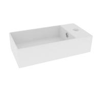 Vidaxl lavabo con rebosadero cerámica blanco mate