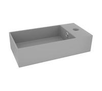 Vidaxl lavabo con rebosadero cerámica gris claro