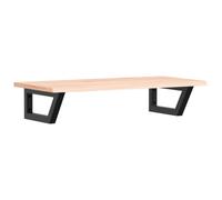 vidaXL Lavabo con soporte, placa de madera, consola de lavabo, montaje en pared, estante de pared, acero macizo, roble