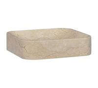 vidaXL Lavabo crema mármol 40x40x10 cm