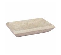 vidaXL Lavabo Lavamanos Inodoro Aseo Cuarto de Baño Cuenca Fregadero Casa Hogar Muebles Mobiliario Decoración Elegante Crema Mármol 50x35x10 cm