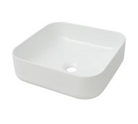 vidaXL Lavabo Moderno Cuadrado Cerámica Blanco Lavamanos Cuarto de Baño Aseo