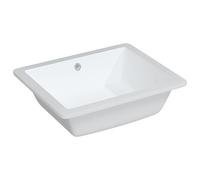 vidaXL Lavabo de baño Rectangular cerámica Blanco 50x40,5x18,5 cm