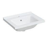 vidaXL Lavabo de baño Rectangular cerámica Blanco 61x48x19,5 cm