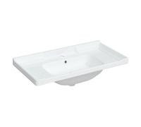 Vidaxl lavabo de baño rectangular cerámica blanco 91,5x48x23 cm
