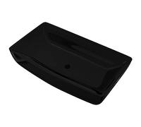 vidaXL Lavabo de cerámica negro rectangular