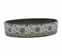vidaXL Lavabo de encimera ovalado cerámica negro azul 56,5x36,5x13,5cm