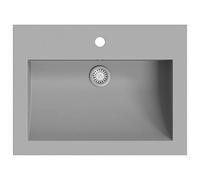 vidaXL Lavabo de Granito Gris 600x450x120 mm Mobiliario Cuarto de Baño Hogar