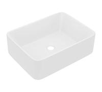 vidaXL Lavabo de lujo de cerámica blanco mate 41x30x12 cm