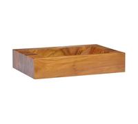 Vidaxl lavabo de madera maciza de teca 50x35x10 cm