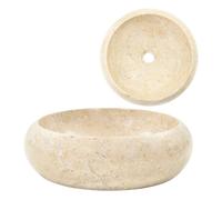 Vidaxl lavabo de mármol crema 40x12 cm