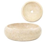 vidaXL Lavabo de mármol crema 40x12 cm