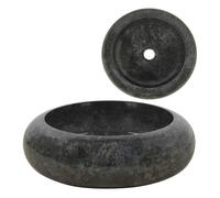 Vidaxl lavabo de mármol negro 40x12 cm