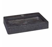 vidaXL Lavabo elegante de mármol negro 38x24x6,5 cm