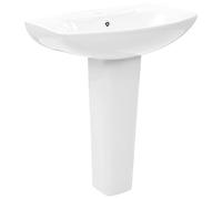 vidaXL Lavabo de Pie Cerámica Blanco 650x520x200 mm Muebles de Baño Grifería
