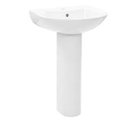 vidaXL Lavabo de Pie Cerámica Blanco 520x440x190 mm Muebles de Baño Grifería