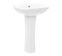 vidaXL Lavabo de pie de cerámica blanco 580x510x200 mm Muebles de baño