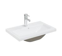 Vidaxl lavabo empotrado con grifo cerámica blanco 61x39x18 cm