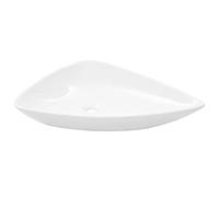 vidaXL Lavabo Forma Triangular Cerámica Blanco 645x455x115 mm Baño Aseo Hogar