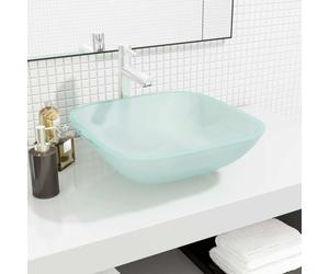 vidaXL Lavabo Fregadero Baño Cuarto Tocador Maquillaje Muebles Almacenaje Habitación Adorno Decoración Vidrio Esmerilado