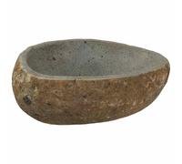 vidaXL Fregadero de baño en Piedra rústica - un Accesorio Elegante para decoración Interior, con un Acabado Brillante.