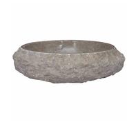 Vidaxl lavabo gris mármol ø40x12 cm