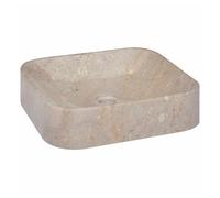 vidaXL Lavabo Gris mármol 40x40x10 cm
