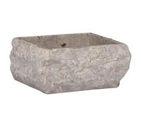 vidaXL Lavabo Lavamanos Inodoro Aseo Cuarto de Baño Cuenca Fregadero Hogar Casa Muebles Mobiliario Decoración Elegante Gris Mármol 30x30x13 cm