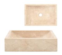 vidaXL Lavabo 45x30x12 cm mármol color crema