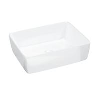 vidaXL Lavabo rectangular para encimera cerámica blanco 48x37x13 cm