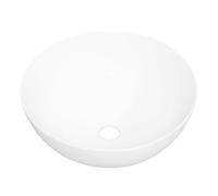 vidaXL Lavabo Redondo de cerámica Blanco 36x15 cm