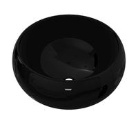 Vidaxl lavabo redondo de cerámica negro 40x15 cm