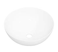 vidaXL Lavabo Redondo de cerámica Blanco 36x15 cm