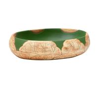Vidaxl lavabo sobre encimera ovalado cerámica verde marrón 59x40x15 cm 40 cm