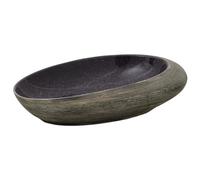 vidaXL Lavabo sobre Encimera Ovalado, Lavamanos de Tocador, Lavabo de Fregadero, Lavamanos sobre Encimera para Baño Aseo, Cerámica Morado Gris