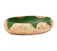 vidaXL Lavabo sobre Encimera Ovalado, Lavamanos de Tocador, Lavabo de Fregadero, Lavamanos sobre Encimera para Baño Aseo, Cerámica Verde Marrón