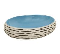 vidaXL Lavabo sobre Encimera Ovalado, Lavamanos de Tocador, Lavabo de Fregadero, Lavamanos sobre Encimera para Baño Aseo, Cerámica Multicolor