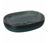 vidaXL Lavabo sobre Encimera Ovalado, Lavamanos de Tocador, Lavabo de Fregadero, Lavamanos sobre Encimera para Baño Aseo, Cerámica Turquesa