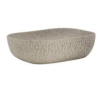 vidaXL Lavabo sobre Encimera Rectangular, Lavamanos de Tocador, Lavabo de Fregadero, Lavamanos sobre Encimera para Baño Aseo, Cerámica Gris