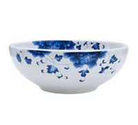 vidaXL Lavabo sobre encimera Redondo cerámica Blanco y Azul Φ41x14 cm
