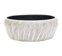 vidaXL Lavabo sobre encimera redondo cerámica negro y gris Φ41x14 cm