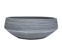 vidaXL Lavabo sobre Encimera Redondo, Lavamanos de Tocador, Lavabo de Fregadero, Lavamanos sobre Encimera para Baño Aseo, Cerámica Gris