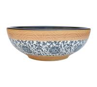 vidaXL Lavabo sobre Encimera Redondo, Lavamanos de Tocador, Lavabo de Fregadero, Lavamanos sobre Encimera para Baño Aseo, Cerámica Multicolor