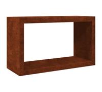 vidaXL Leñero de Acero Oxidado 100x40x60 cm, Soporte para leña, Almacenamiento de Troncos, Estante para leñas, Soportes para leña