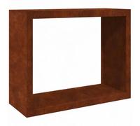 vidaXL Leñero soporte para leña de acero oxidado 100x40x80 cm