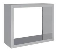 vidaXL Leñero Acero galvanizado 100x40x80 cm, Soporte para leña, Almacenamiento de Troncos, Estante para leñas, Soportes para leña