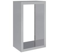 vidaXL Leñero Acero galvanizado 60x40x100 cm, Soporte para leña, Almacenamiento de Troncos, Estante para leñas, Soportes para leña