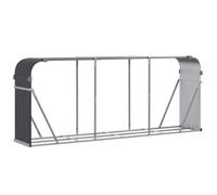 vidaXL Leñero de acero galvanizado gris antracita 234x45x100 cm